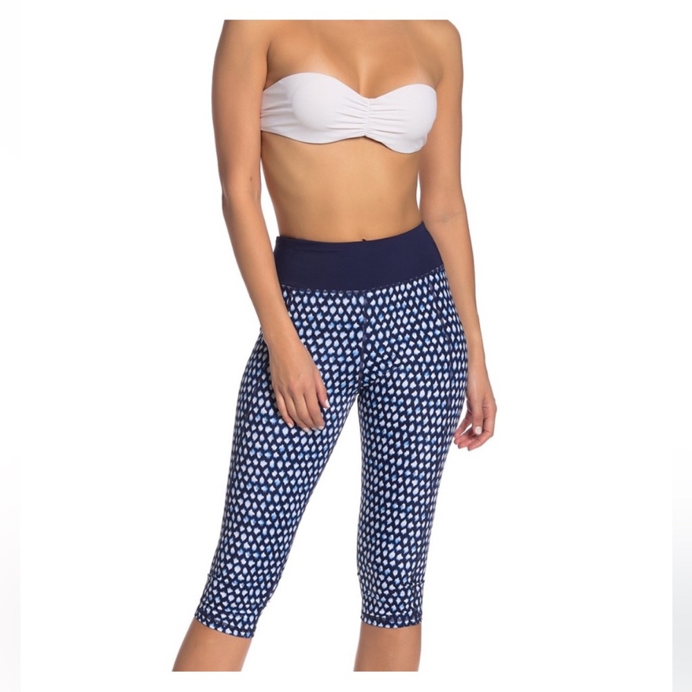 🌴 Tommy Bahama Blue Capri Leggings – Size Small